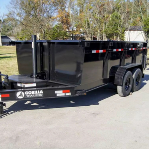 Remolque de volquete de transporte agrícola IBeam telescópico de lados de 3 pies de gorila Ejes 7K Componentes de núcleo de engranaje 7x14 Remolque DE TRACTOR - Product Image 1