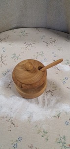 Tazón redondo de madera de acacia de primera calidad, contenedor de almacenamiento de condimentos de sal y pimienta personalizado de Crescent Crafts - Product Image 6