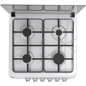 Cocina de Gas Ecoline Serie 4 Tipo Euro Pool con un Solo Horno y Quemador, Esmalte Blanco, GLP/GN - Product Image 2