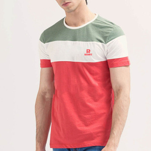 T-shirts pour hommes à trois tons de couleur, design unique, vêtements de mode, t-shirts 100% coton jersey, faible MOQ, t-shirts pour hommes personnalisés - Product Image 1