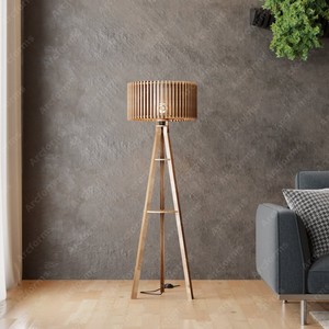 Lámpara de Pie de Madera BRUSHSTROKE BLISS, Diseño Industrial Moderno, Multicolor, Calidad de Lujo, Precio de Mayoreo, Accesorio - Product Image 4