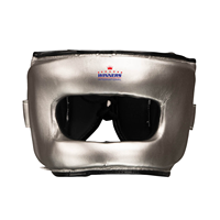 Casque de protection facial et de tête en cuir PU pour karaté et boxe, personnalisé OEM, pour sports d'équipe WINNERS INTERNATIONAL WI-BHG-14