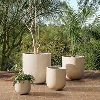 Pot Bunga Fiberglass FRP Desain Klasik Ukuran Besar Berkualitas Tinggi untuk Dekorasi Tanaman Artifisial di Rumah, Luar Ruangan, Lantai, Taman, dan Kebun