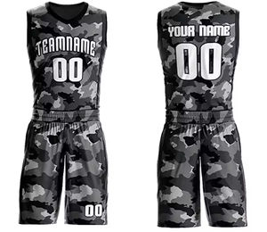 Ensembles d'uniformes de basket-ball personnalisés Maillot et short de basket-ball respirants réversibles et à sublimation totale - Product Image 1