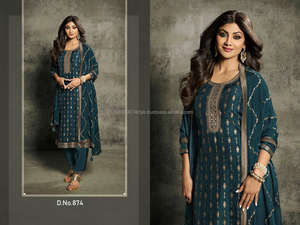 Costume Salwar pakistanais traditionnel en zari pour les occasions spéciales, qualité d'exportation, spécialité du festival - Product Image 4