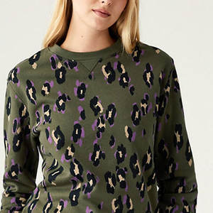 Sudadera de Algodón de Alta Calidad para Mujer, Lavado Ácido, Cuello Redondo, Estilo Holgado, Personalizable, Venta al Por Mayor - Product Image 6