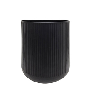 Juego de 2 macetas redondas de hierro, máquina de maceta de arroz de tamaño pequeño de Color negro para exteriores y sala de estar, comedor, decoraciones a granel - Product Image 3