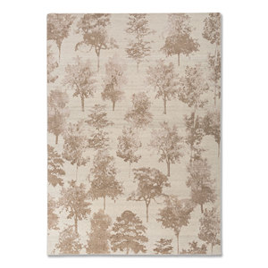 Alfombra Kavi Ivory de Lana y Seda de Bambú Anudada a Mano 9x12 con Diseño Novedoso para Decoración de Sala de Estar, Pasillo y Hogar - Proyecto Error Eskn-660 - Product Image 1