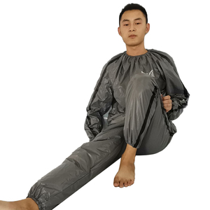 Sauna noir personnalisé survêtement hommes Gym entraînement néoprène PVC matériel corps minceur exercice Fitness Sport combinaison chaude usage domestique - Product Image 2