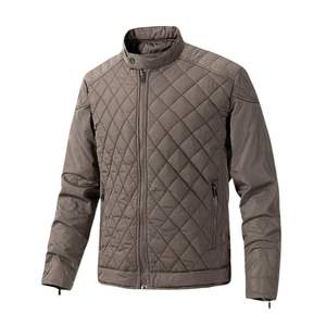 Light Olive Puffer Jacket Men Custom Logo Bubble Coat Quilted Winter Outerwear Warm <b>Padded</b> Streetwear Mens Jacket - Product Image 3