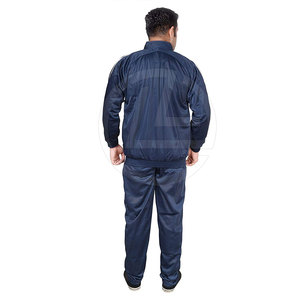 Ensemble de survêtement en polyester pour homme avec veste à fermeture éclair et pantalon de jogging pour l'entraînement Survêtement en polyester deux pièces pour la course à pied pour homme - Product Image 6