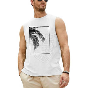 Débardeurs en coton sérigraphiés en gros, de haute qualité, respirants, pour le sport et la gym - Product Image 3