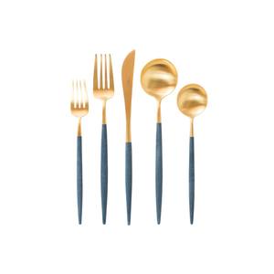 Ensemble de couverts en or poli de luxe, ensemble de couverts en acier inoxydable pour la maison, l'hôtel, le mariage, le restaurant, la vaisselle, couteau, fourchette, cuillère - Product Image 2