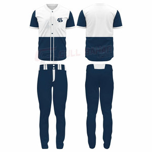 Uniformes d'équipe de baseball personnalisés Tissu respirant avec graphiques sublimés et logos Style de jeu - Product Image 1
