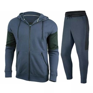 2023 Fitness coton polaire fermeture éclair survêtement pour hommes mode Streetwear imprimer Sport veste pantalon en gros Jogging bas actifs - Product Image 6