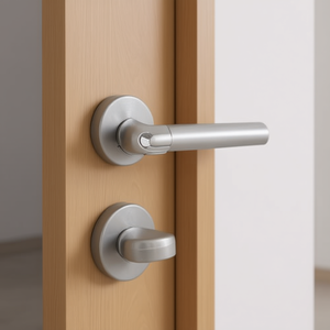 ชุดมือจับประตูและหน้าต่าง Bremen 1505/42KV/42KVS รุ่น Rosette ทำจากอะลูมิเนียม F49/F9-2 ทรงกลม SK/OL DIN ซ้าย/ขวา D/D HOPPE - Product Image 3