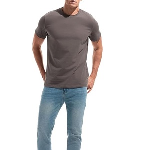 New Design <b>Men's</b> 100% Cotton Short Sleeve Casual T-<b>Shirt</b> Round Neck Shoulder Slope with Tape Solid Color Made in Bangladesh - Product Image 3
