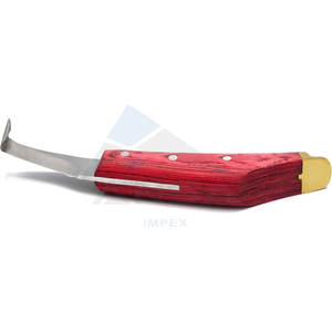 Cuchillo de pezuña de acero japonés de primera calidad, herrador para diestros, Topper de latón, hoja duradera, mango de caballo, vaca, cuidado de pezuña - Product Image 1