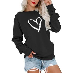 Best Selling Luxury Long Sleeve Neck Shoulder Slope Printed Comfortable Casual <b>Women's</b> Cotton Sweatshirt Winter Front Made - Product Image 1