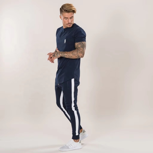 T-shirt en jersey pour homme, coupe classique, haute qualité, polyester et coton, impression sérigraphique personnalisée, anti-plis, séchage rapide, vente en gros - Product Image 2