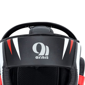 เฮดการ์ดหนัง PU แบบปรับได้พร้อมพิมพ์โลโก้แบบกำหนดเองและใส่สบายสำหรับการฝึกซ้อมมวยไทยและคิกบ็อกซิ่ง - Product Image 4