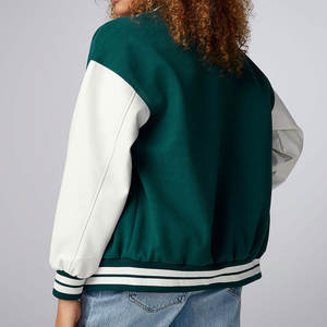 Chaqueta de mezclilla estilo universitario con letras de hip hop 2026 para mujer, abrigos de béisbol con botones de tela de lana, chaquetas de baloncesto, top - Product Image 6