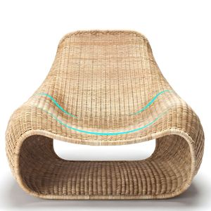 Exclusiva Silla de Salón de Ratán para Interiores de VgreenArt: Asientos de Ratán Natural de Moda para Sala de Estar, Dormitorio, Patio - Product Image 4