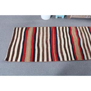 2.6x11.2 ft Turkish Rug, Vintage <b>Runner</b> Rug, Brown <b>Red</b> Oriental Rug - Product Image 5