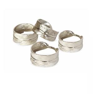 Anillo de Servilleta de Aluminio Artesanal con Acabado Plateado, Ecológico, Minimalista, Estilo Americano, Decoración para la Vuelta al Cole - Product Image 1