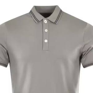 Polo pour hommes personnalisé avec logo de golf tissu en toile à motif solide - Product Image 5