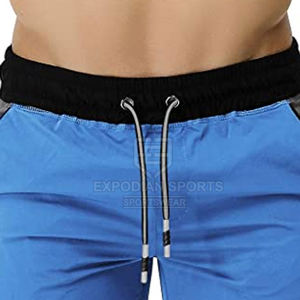 Short de sport ample avec cordon de serrage solide et décontracté pour hommes-Spandex/Polyester à séchage rapide grande taille personnalisé en gros pour la vente en ligne - Product Image 5