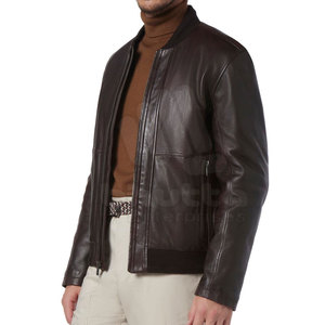 Chaquetas de Cuero para Hombre de Alta Calidad Personalizadas con Cuello Alto, Impermeables, de Moda Invernal, Ropa Casual para Hombre - Product Image 3