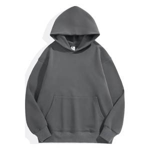 Échantillon gratuit OEM Ensemble sweat à capuche pour hommes 50 coton 50 polyester Manches longues Imprimé Oversize Pullover Hoodies Vente en gros Noir - Product Image 6