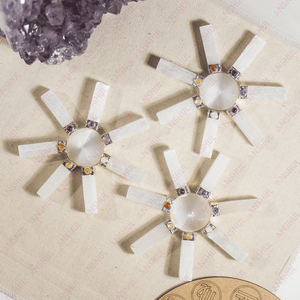 Pierre de sélénite blanche naturelle, tour de chakra, générateur d'énergie, pyramide de guérison, cristal pour la méditation et la décoration - Product Image 5