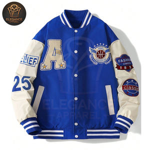 Vestes d'université de baseball de la plus haute qualité pour hommes nouveauté vente en gros automne hiver tenue décontractée support avant toile - Product Image 1