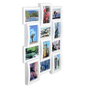 White Resin and Metal Photo <b>Frame</b> Collage for Home Decor - Product Image 2