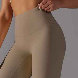 Leggings de Yoga Femme Taille Haute Longueur Genou Séchage Rapide Respirant Scrunch Butt Flare Pocket Spandex/Nylon Sportwear Fitness Gym - Product Image 3