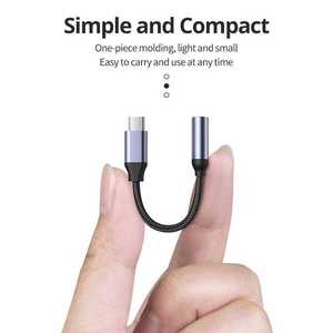 Adaptateur audio USB-C tressé en nylon durable avec charge rapide USB PD et design compact jack 3,5 mm pour téléphones mobiles - Product Image 2