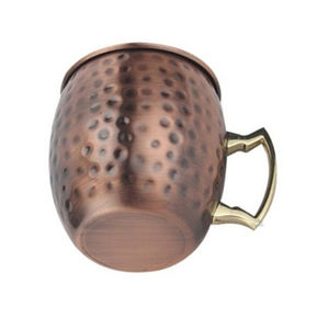 Último diseño 100% Tazas de cobre de mula de Moscú hechas a mano puras Taza de cerveza martillada/Tazas de Mula Fabricante y exportadores - Product Image 5