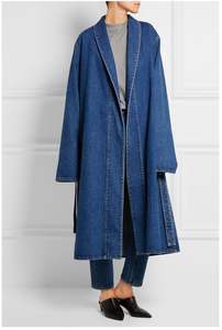 Veste en jean longue classique pour femmes Chic surdimensionné palangre polyvalent genou à la mode superposition essentiel Vintage Streetwear - Product Image 2