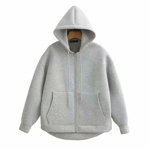 Sudaderas con Cierre para Hombre, Gruesas, de Invierno, 100% Algodón, Moda Casual, Talla Grande, Color Sólido - Product Image 3