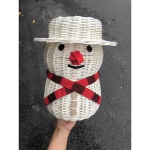 Décoration de cloche de Noël en rotin naturel lavé blanc Ornements en osier naturel Ornements de Noël Boho Personnaliser dans HNH Craft Vietnam - Product Image 6