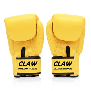 Guantes de boxeo de cuero hecho a mano entrenamiento profesional con cordones 8oz 16oz guantes de cuero genuino personalizados - Product Image 6