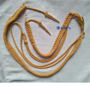Aiguillette d'or de cérémonie personnalisée Aiguillette d'événement uniforme avec cordon d'épaule à bouts dorés - Product Image 5
