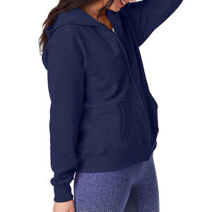 Vêtements décontractés pour femmes, sweat-shirts à manches longues avec fermeture éclair et capuche, fabrication professionnelle, sweat-shirt à fermeture éclair pour femmes - Product Image 5