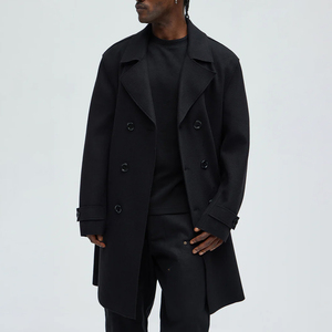 Manteau long en laine formel pour homme, double boutonnage, pour les affaires et les activités de plein air - Product Image 5