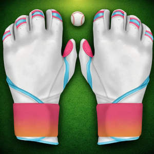 Direct Factory Supply Professional Quality Left-Handed Baseball <b>Batting</b> Gloves Customizable Size Logo Colors Made Eco-Friendly - Product Image 1