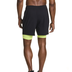 New Design Men's 2-in-1 Quick Dry Basketball Training Sports Shorts 100% Cotton Breathable Streetwear for Workout and Running - Product Image 5