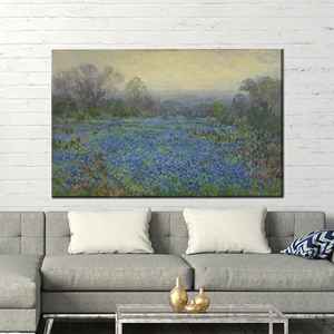 Impresión en Lienzo de Prado de Flores Silvestres Impresionistas para Decoración Natural, 1P: Enmarcado en Galería - Product Image 1