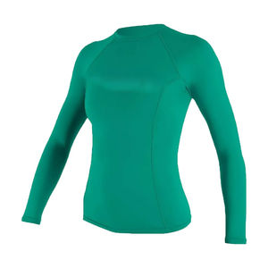 Solid Color <b>Women</b> Long Sleeve Rash Guard Breathable Quick Dry Customizable Gym & Fitness Wear <b>for</b> Sale Rash Guards - Product Image 1